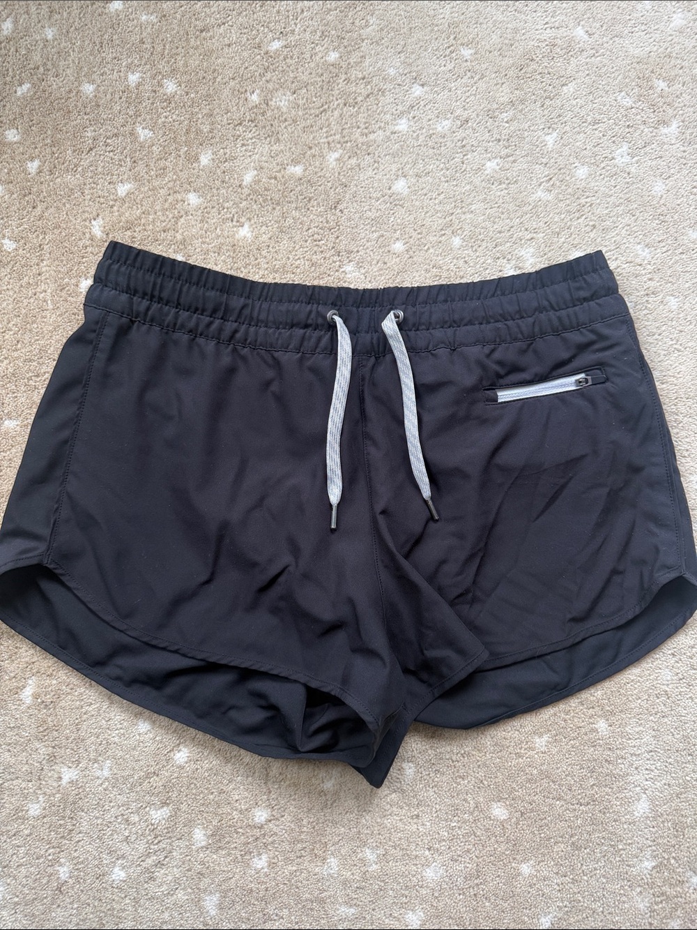 Vuori Black Athletic Drawstring Shorts